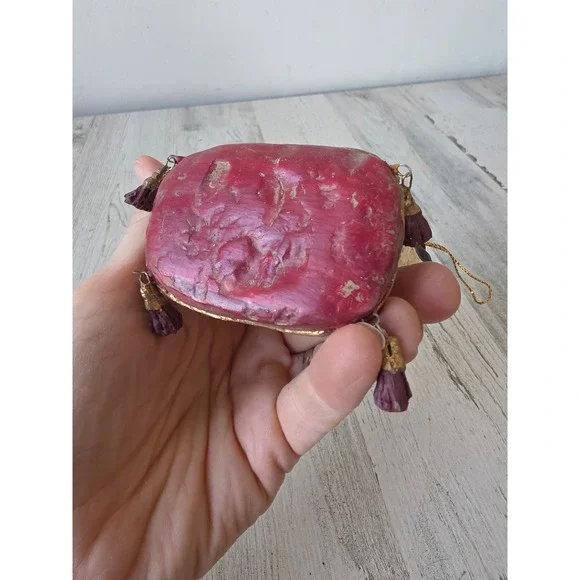 Paper mache bulldog terrier Boston dog puppy ornament pillow Xmas tree - Picture 8 of 9